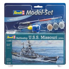 Plastic Kits REVELL  Battleship U.S.S. Missouri (WWII) - 1:1200 Scale. Starter Set