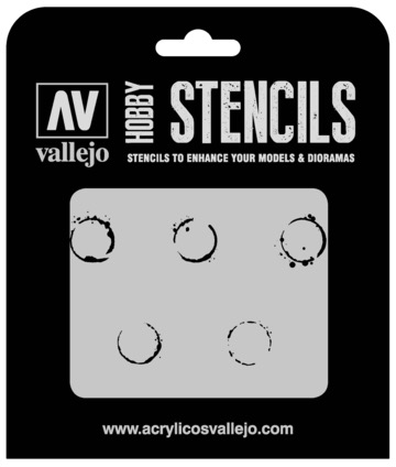 Paint Vallejo 1/35 Drum Oil Markings Stencil