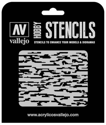 Paint Vallejo 1/32 Pixelated Modern Camo Stencil