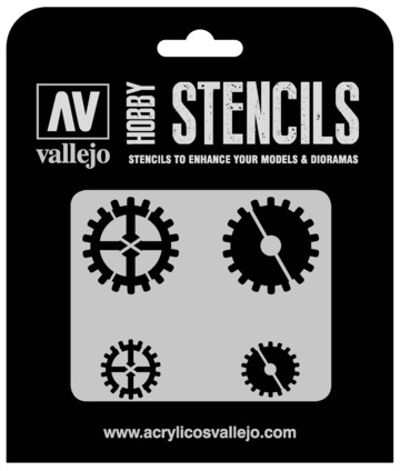 Paint Vallejo Gear Markings Stencil