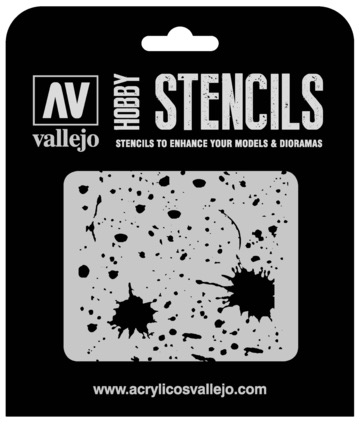 Paint Vallejo 1/35 Splash & Stains Stencil