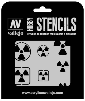 Paint Vallejo Radioactivity Signs Stencil