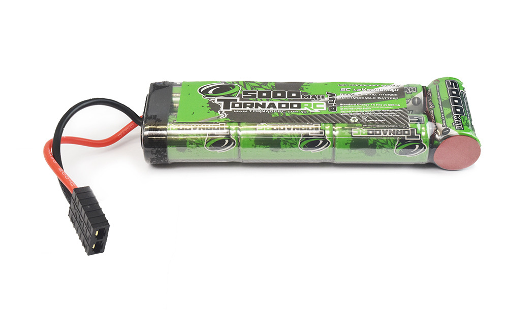 Battery NiMh TORNADO RC NIMH 5000mah 8.4V Battery, Flat - Traxxas Plug- Stick