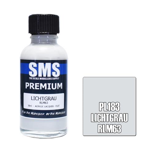 Paint SMS Premium Acrylic Lacquer LIGHTGRAU RLM63 30ml