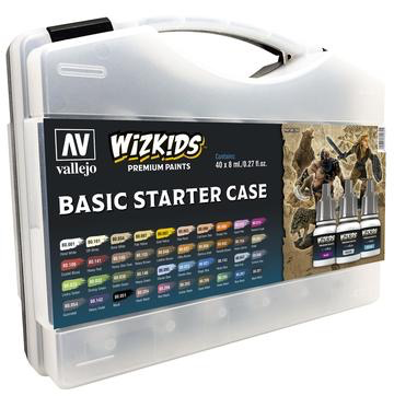 Parts VALLEJO WizkidsI Basic Starter Case Acrylic Paint Set (40 Colour Set)