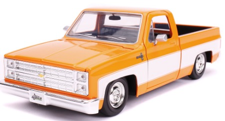 Diecast DDA Glossy Orange 1985 Chevy C10 Pickup Juist Trucks