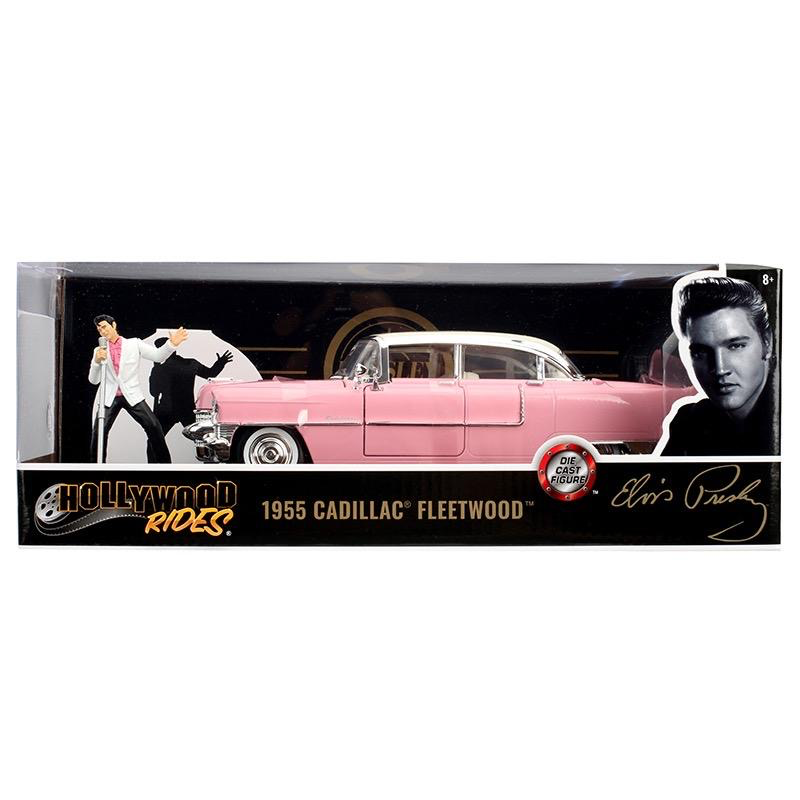 Diecast DDA  Elvis Presley 1955 Cadillac Fleetwood Movie (Pink)