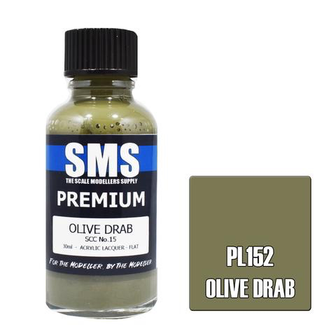 Paint SMS Premium Acrylic Lacquer OLIVE DRAB SCC NO.15 30ml