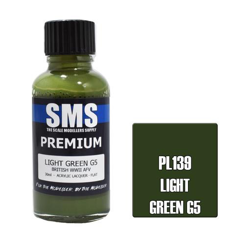 Paint SMS Premium Acrylic Lacquer LIGHT GREEN G5 30ml