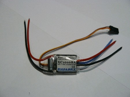 Elect Speed Cont Dualsky ESC 10A, 2-3S Brushless for Airplane