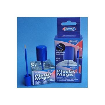 Glue DELUXE MATERIALS Plastic Magic 40ml With 2 Precision Long Brush