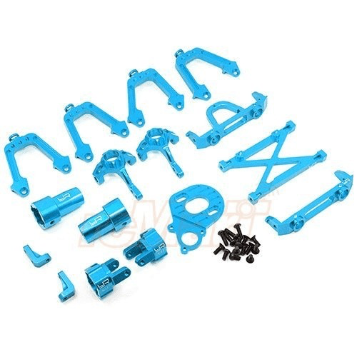 Parts Yeah Racing Aluminum Essential Conversion Kit Blue For Axial SCX10