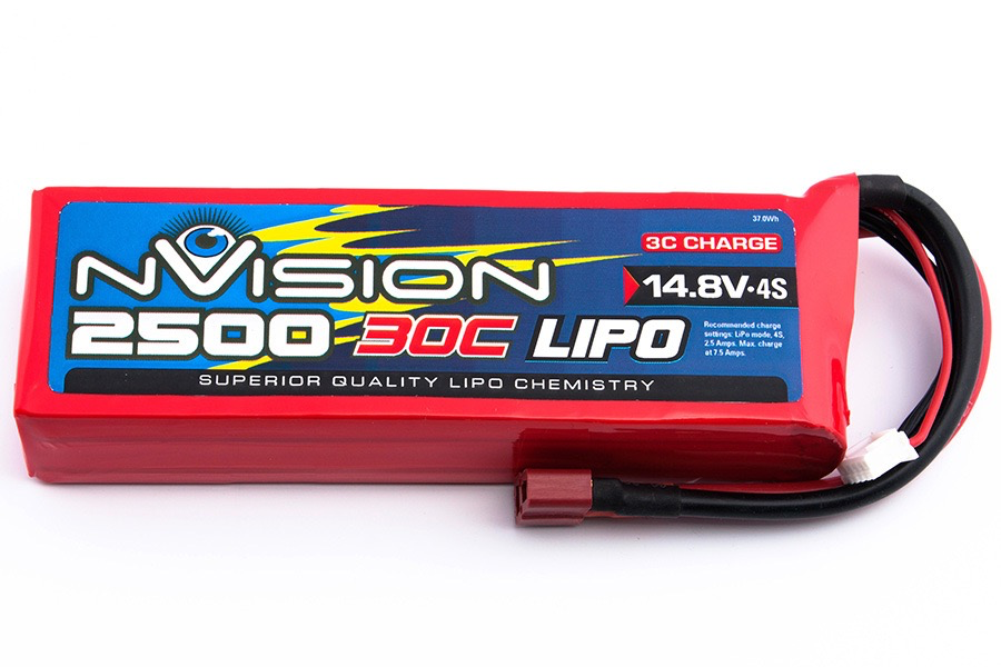 Battery LiPo NVISION Soft Case Lipo 4S 14.8V 2500 30C Battery