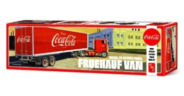 Plastic Kits AMT (f)  1/25 Scale -  Fruehauf Beaded Van Semi Trailer (Coca-Cola) Plastic Model Kit