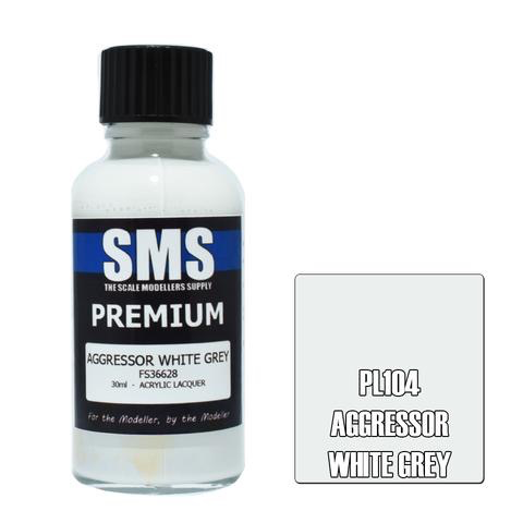 Paint SMS Premium Acrylic Lacquer AGGRESSOR WHITE GREY FS36628 30ml