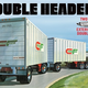 Plastic Kits AMT  1/25 Scale - "Double Header” Tandem Van Trailers