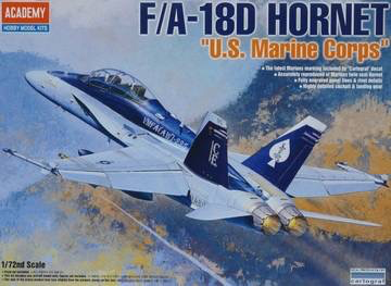 Plastic Kits ACADEMY  (e)1/72 Scale - F/A 18D Hornet "US Marines” *Aus Decal* Plastic Model Kit