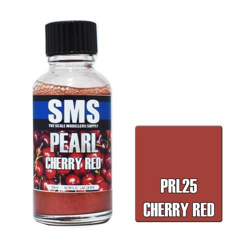 Paint SMS Pearl Acrylic Lacquer CHERRY RED 30ml