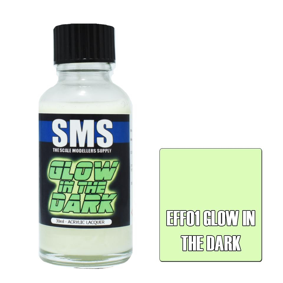 Paint SMS Effects Acrylic Lacquer GLOW IN THE DARK 30ml