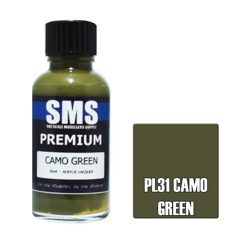 Paint SMS Premium Acrylic Lacquer CAMO GREEN 30ml