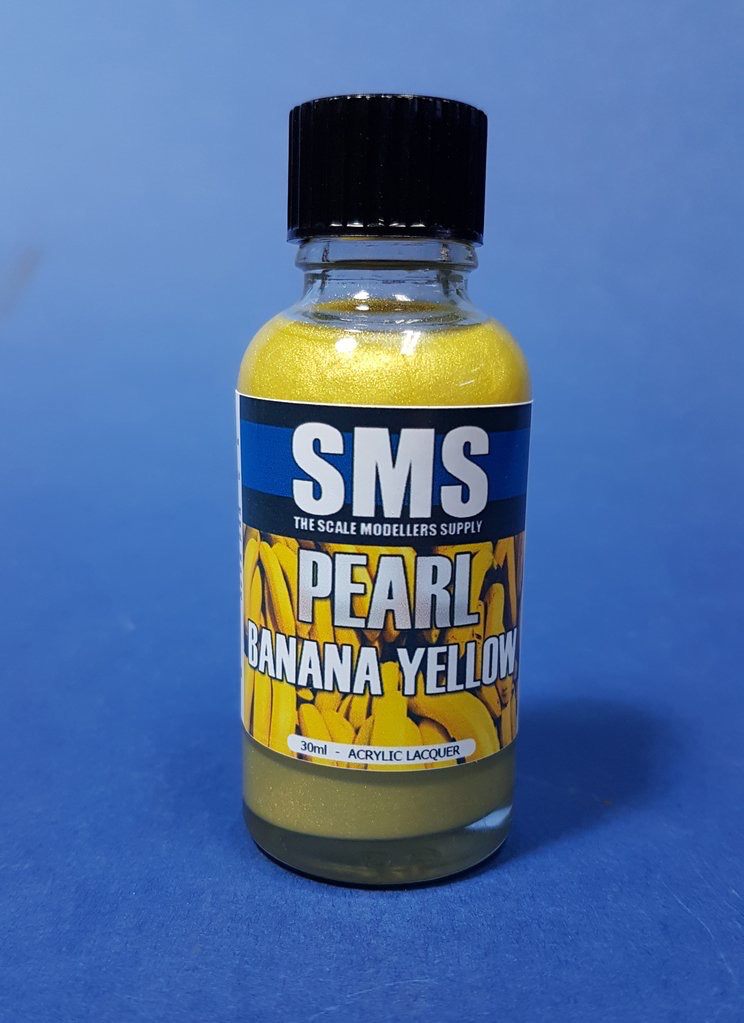 Paint SMS Pearl Acrylic Lacquer BANANA YELLOW 30ml