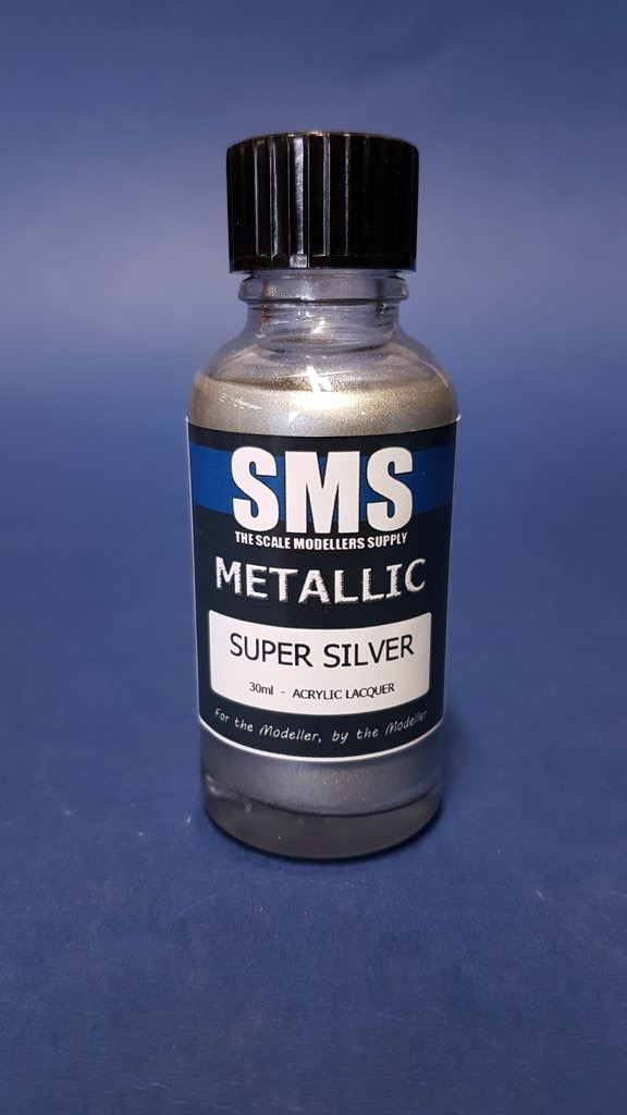 Paint SMS Metal Acrylic Lacquer SUPER SILVER 30ml
