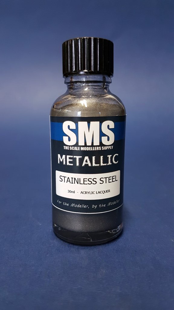 Paint SMS Metal Acrylic Lacquer STAINLESS STEEL 30ml