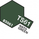 Paint Tamiya Color Spray for Plastics TS-61 Nato Green. 100ml Spray Can