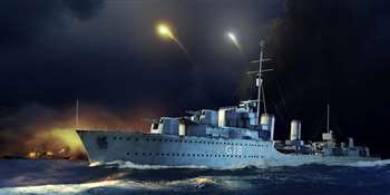 Plastic Kits TRUMPETER  1/350 HMCS Zulu Destroyer 1941 *Aus Decals*