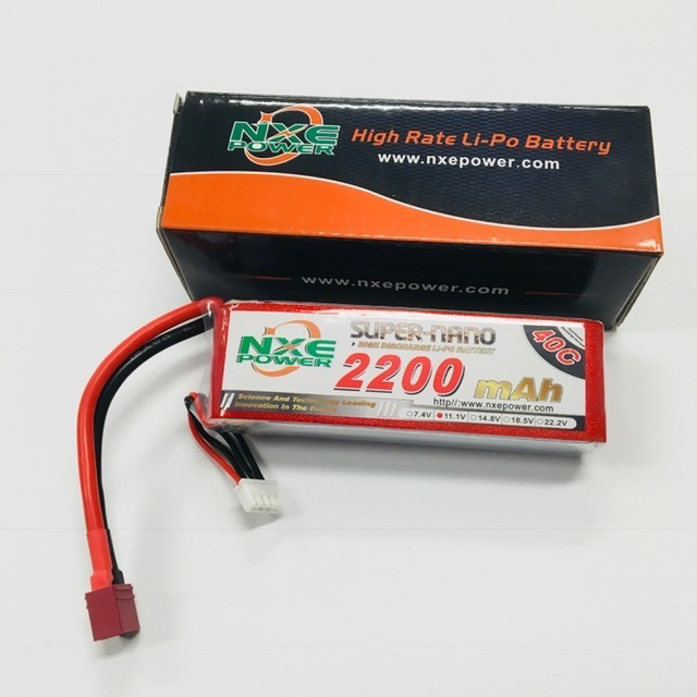 Battery LiPo NXE 11.1v 2200mah 40c Soft case Lipo w/Deans