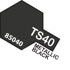 Paint Tamiya Color Spray for Plastics TS-40 Metallic Black. 100ml Spray Can