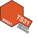 Paint Tamiya Color Spray for Plastics TS-31 Bright Orange. 100ml Spray Can