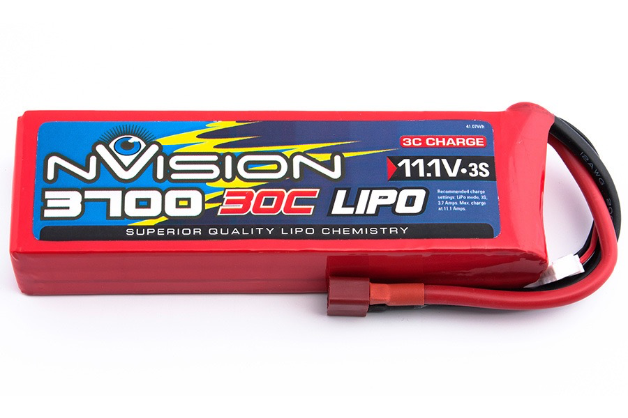Battery LiPo NVISION Soft Case Lipo 3S 11.1V 3700 30C Battery