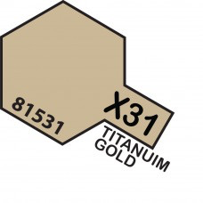Paint Tamiya Color Mini Acrilic Paint X-31 Titanuim Gold. (Gloss)