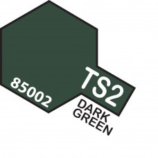 Paint Tamiya Color Spray for Plastics TS-2 Dark Green. 100ml Spray Can