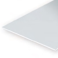 Static Models EVERGREEN 9008 15 X 30cm Sheet Plain White  (Asst Pack)