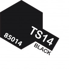 Paint Tamiya Color Spray for Plastics TS-14 Black. 100ml Spray Can