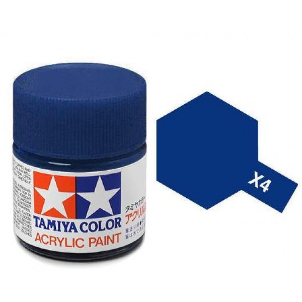 Paint Tamiya Color Mini Acrylic Paint (Gloss)  X4 Blue
