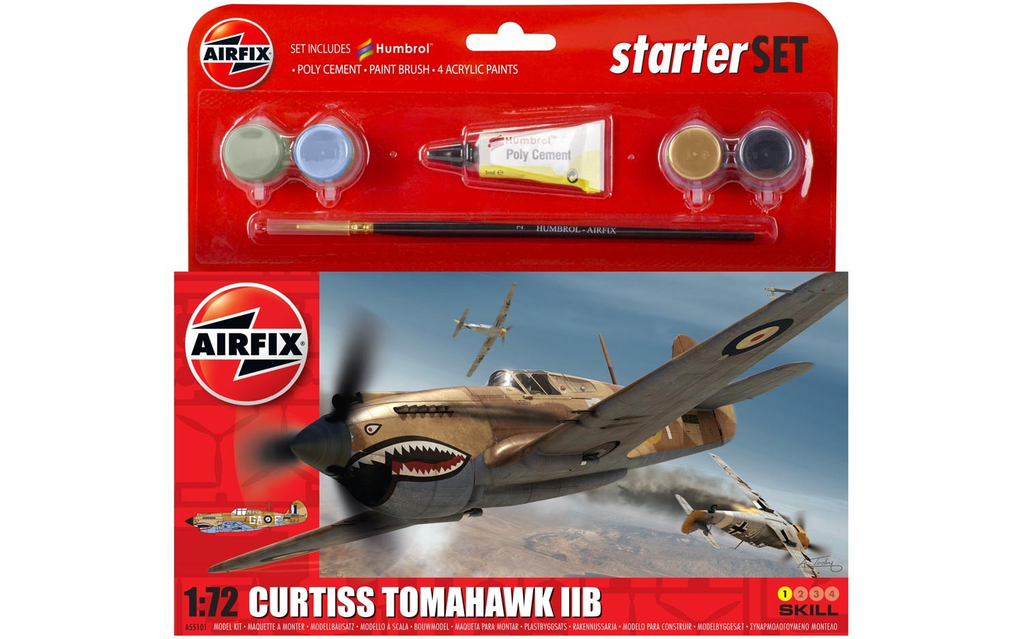Plastic Kits Airfix Curtiss Tomahawk IIB Starter Set 1:72