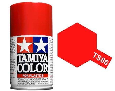 Paint Tamiya Color Spray for Plastics TS-86 Pure Red. 100ml Spray Can