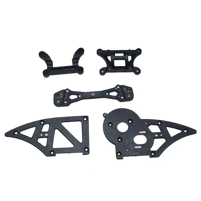 Parts HBX- Chassis Side Plates B+Shock Towers suit  Ground Crusher