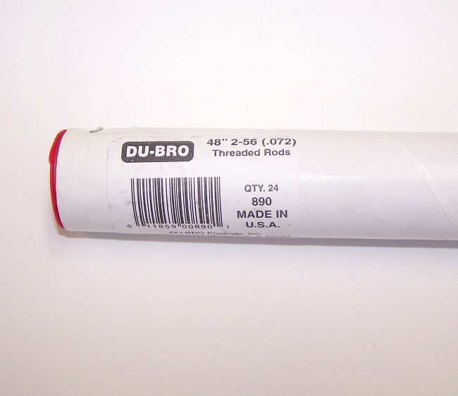 General Dubro 48in (1220mm) .072 Rod 2-56 Thread.