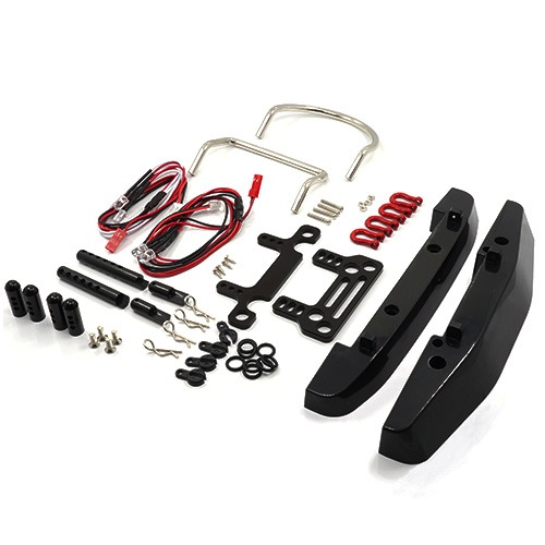 Parts Yeah Racing Front Rear Bumper w/ Heavy Duty Shackle w/ LED Set For Axial SCX10
