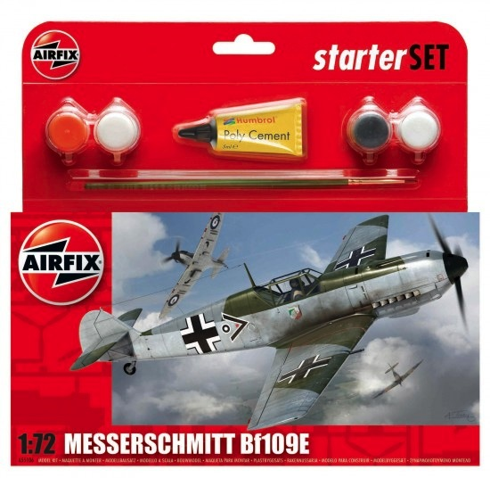 Plastic Kits Airfix Messerschmitt Bf109E-3 Starter Set 1:72