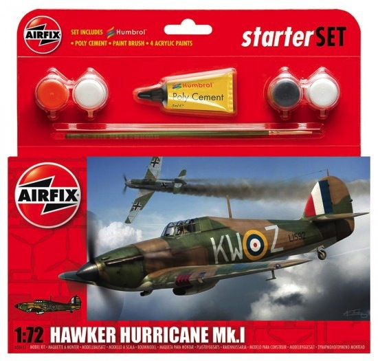 Plastic Kits Airfix Hawker Hurricane MkI Starter Set 1:72