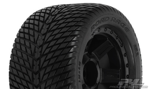 Wheels Proline Road Rage 3.8" Street Tires Mounted on Desperado Black 17mm Wheels (2) Front or Rear suit E-Revo