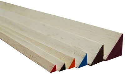 Wood Balsa Tri Balsa 3/4x3/4x48 (19x19x1200mm) Brown