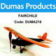 Aircraft DUMAS Fairchild Walnut Scale 17.5 Inch Wingspan Rubber Powered
