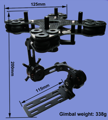 Quad Maytech Brushless Gimbal 2-AXIS for SONY NEX Assembled Ready to use