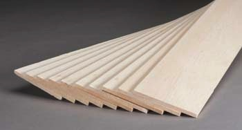 Wood Balsa Balsa Sheet 1/4x4x48 (6.5x100x1220)